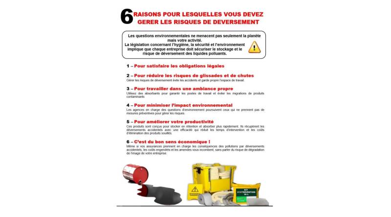 6 RAISONS POUR LESQUELLES VOUS DEVEZ GERER LES RISQUES DE DEVERSEMENT